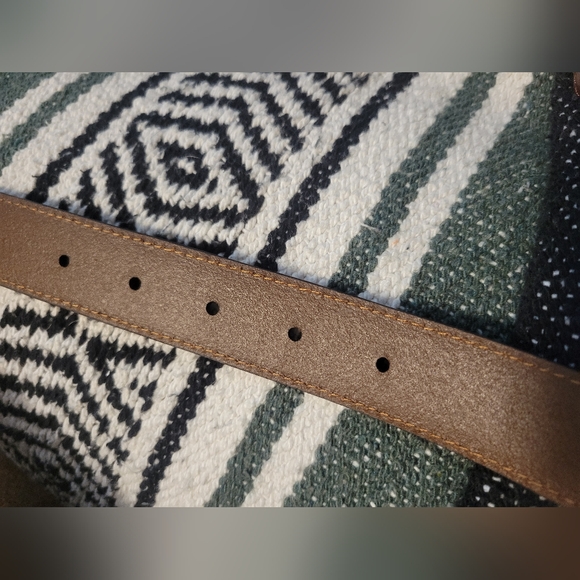 Jos A Bank Brown Italian Leather Belt Mens Sz 38 Brass Buckle Dress Work - Picture 4 of 8